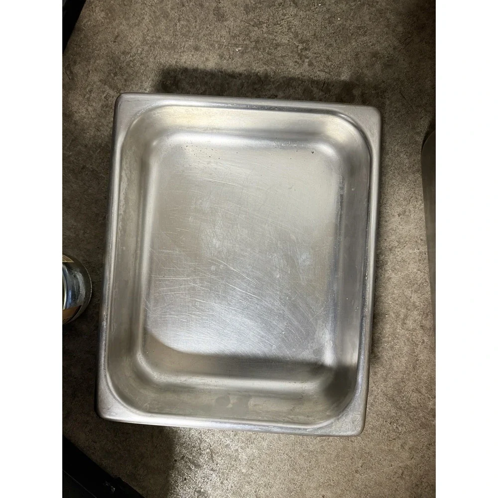 Lot of 3 Stainless Steel Steam Table Food Pans Restaurant‎ Commercial Used